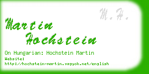 martin hochstein business card